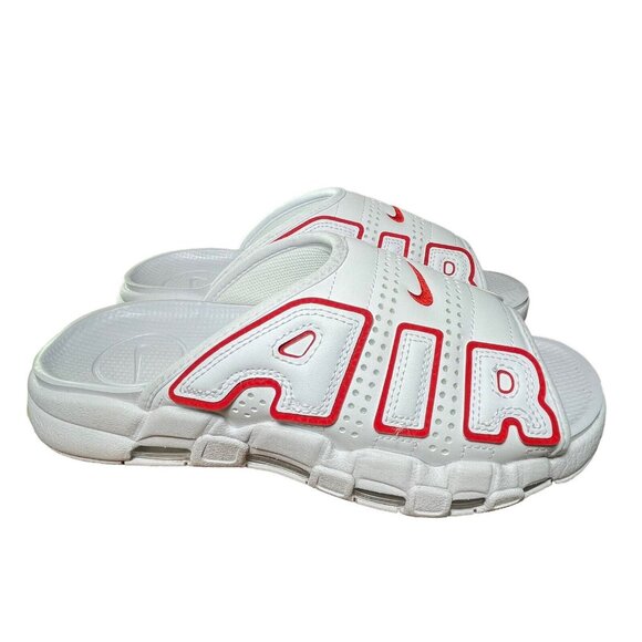 Nike Air More Uptempo Slide Sandals White Red FD9884-100 Men's Size 13 - Picture 2 of 8